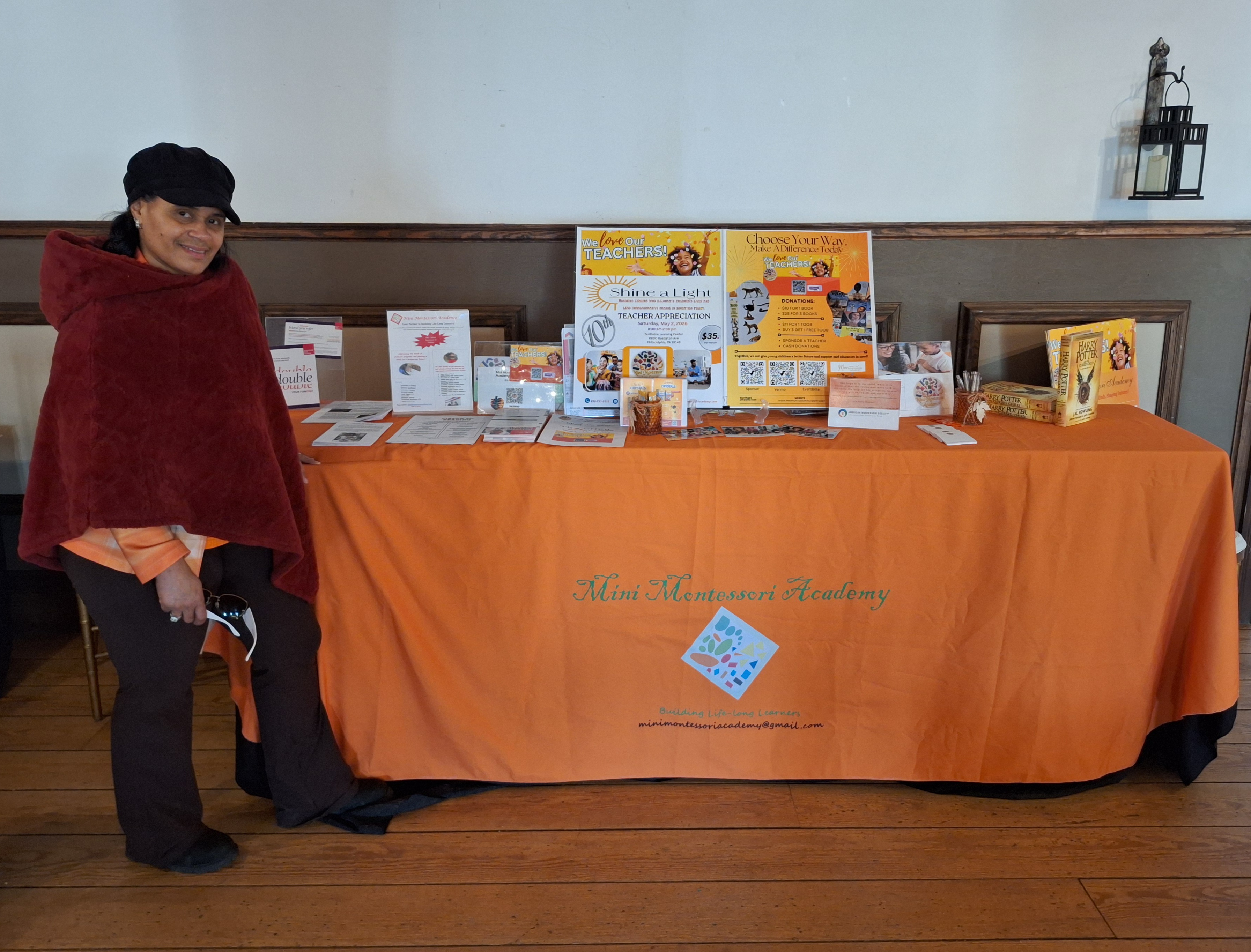 Mini Montessori Academy fundraising at a Black Wildflower event in Williamsburg, VA for Teachers Appreciation